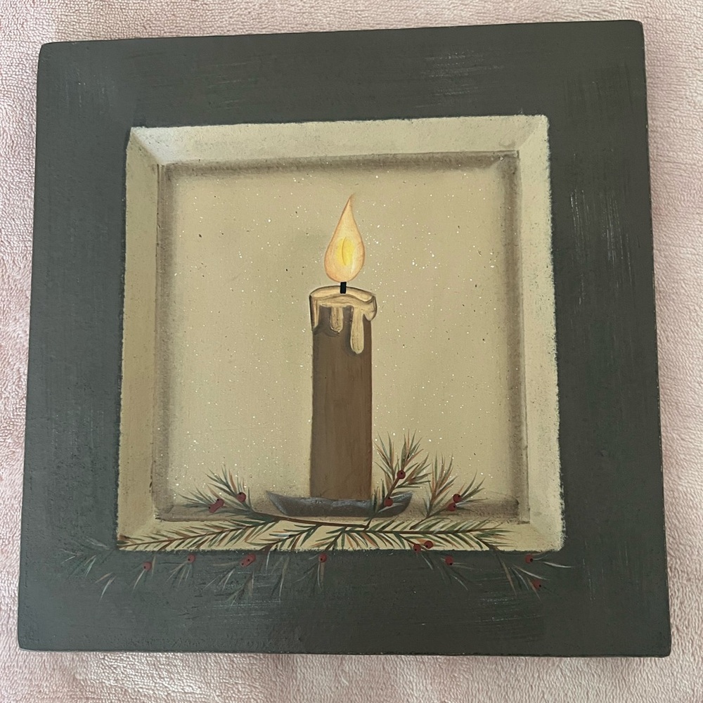 Plate, decoration.  Size 10” x 10” square